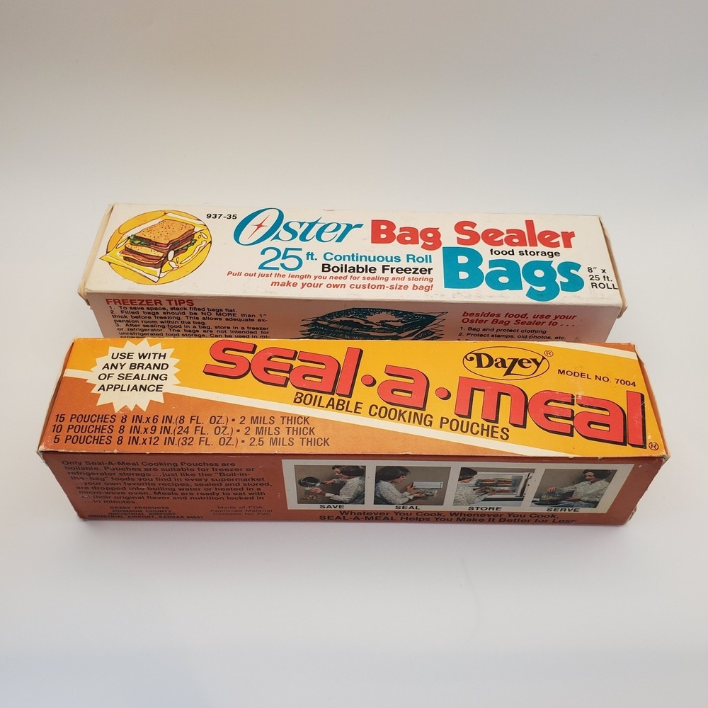 Oster and Dazey Vintage Boilable Cooking Bags Pouches Lot of 2 Seal-a-meal